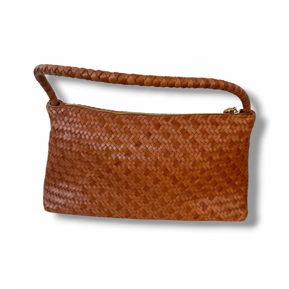Madewell The Signature Woven Zip Top Shoulder Bag Woven Handbag Burnt Siena - Picture 6 of 12